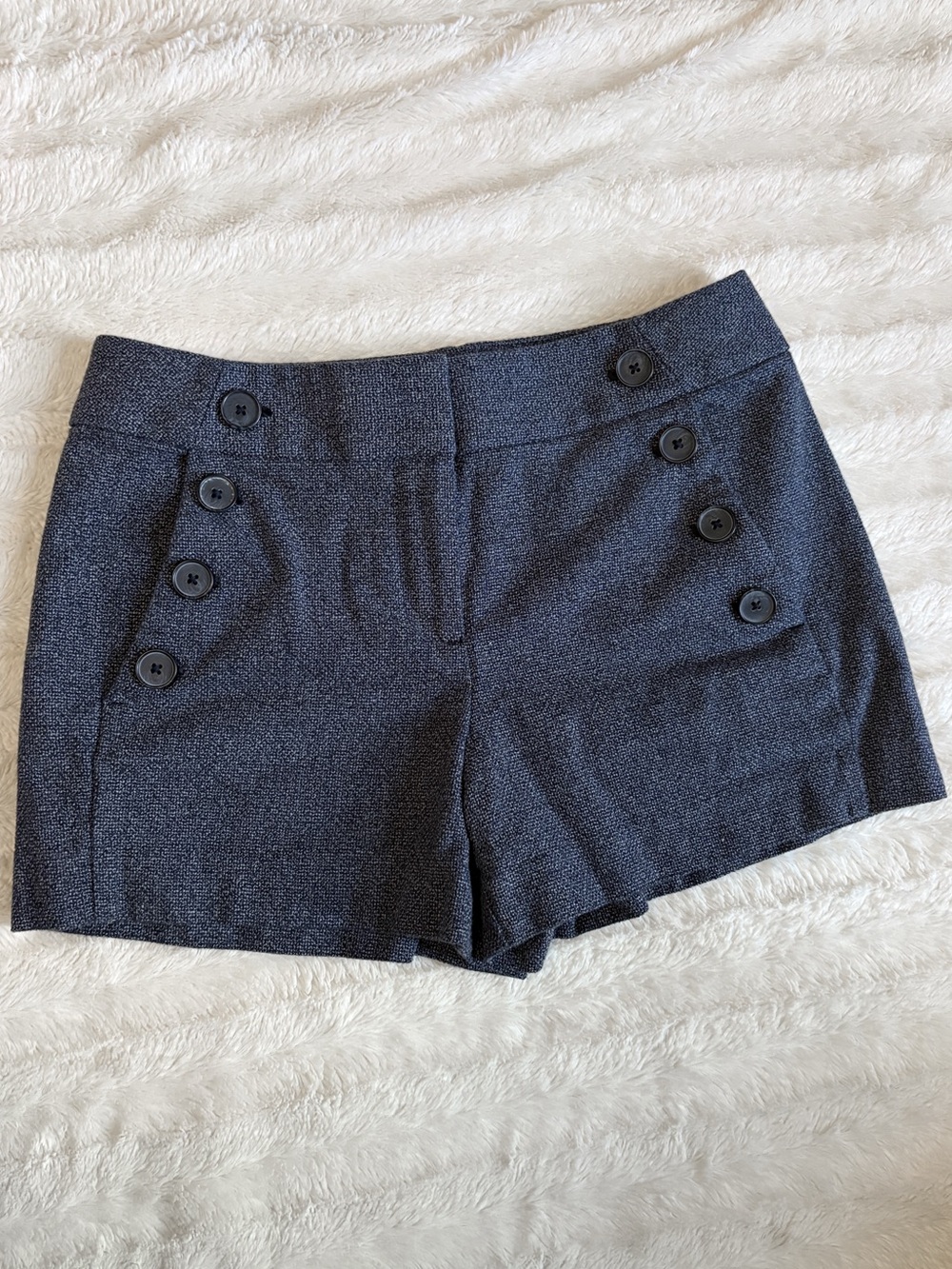 LOFT Riviera Sailor Short Size 0 Navy Textured | Nautical 50s Retro 2010s Twee